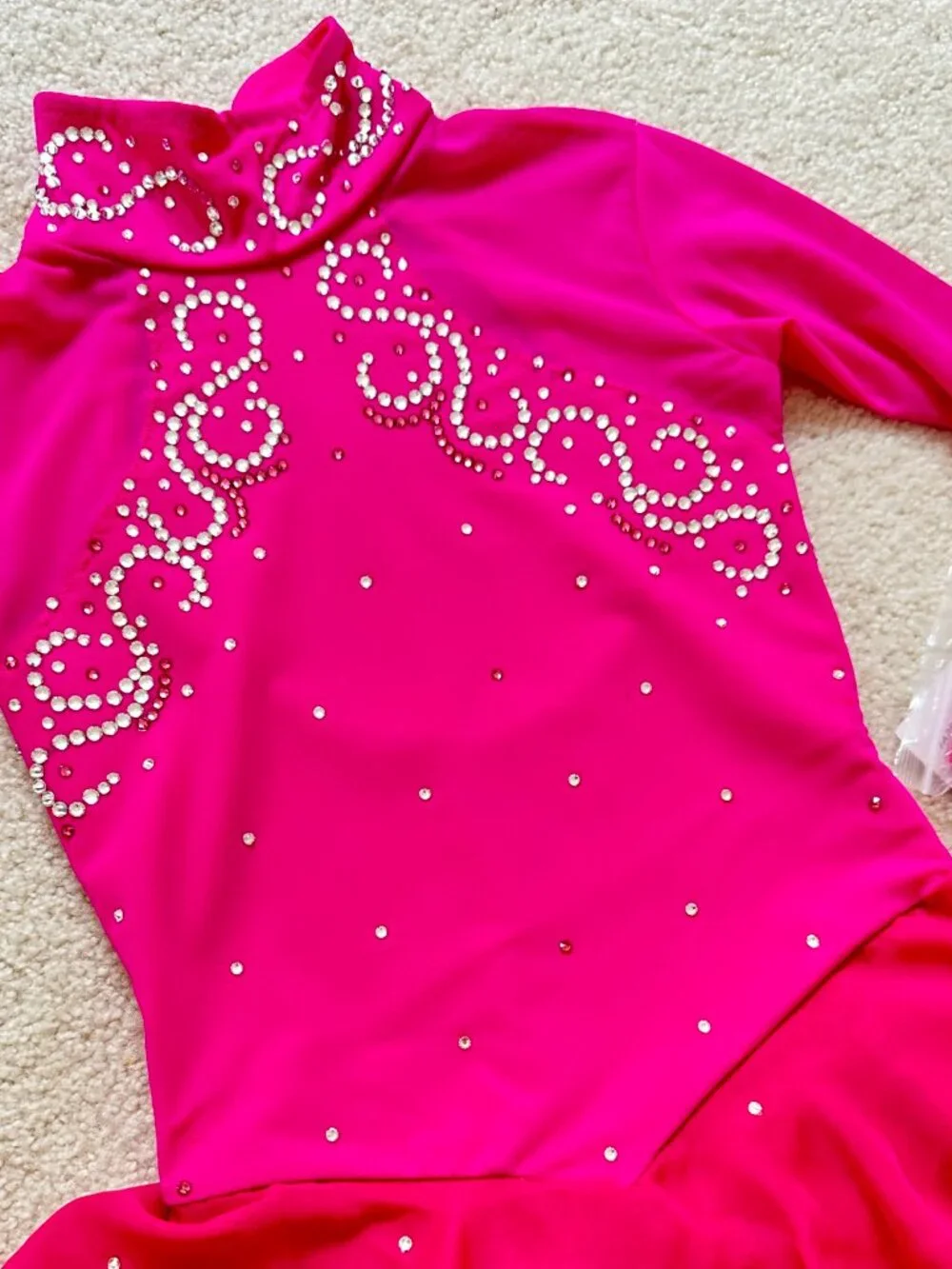 New Pink Crystal Figure Skating Dress Girl 8 (4~6T)